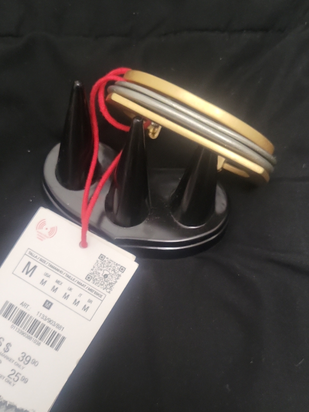 Zara Srpls Metal Bracelette- Gold And Steel Colored